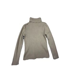 Ralph Lauren Polo Jeans Women's Turtleneck Sweater Ribbed Beige‎ Large